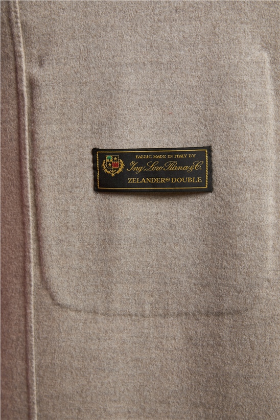 Shaky Women's Loro Piana 100% Wool Fabric Coat with Sable trimming