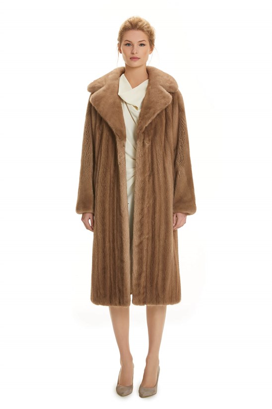 Shaky Women's Mink Fur Coat  Pastel