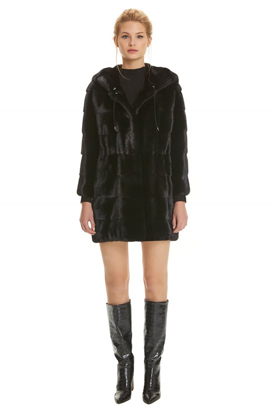 Shaky Women's Mink Fur Jacket  Black