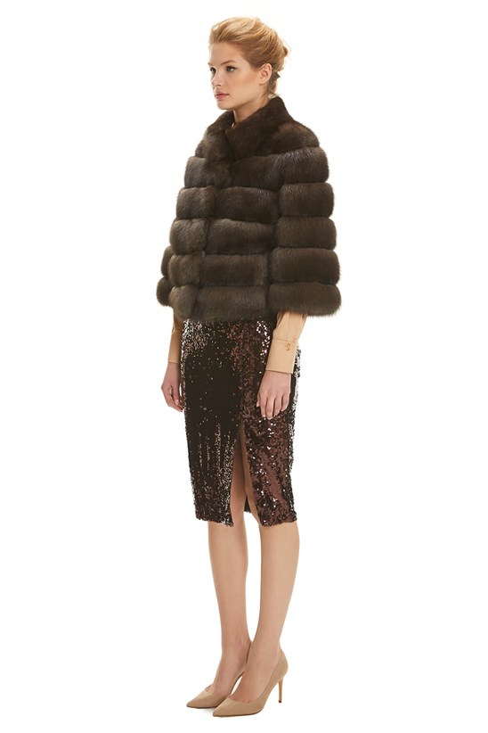 Shaky Women's Sable Fur Jacket Natural